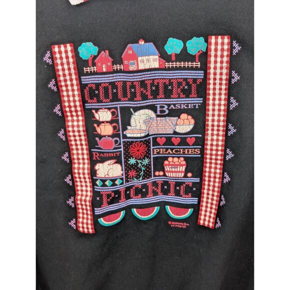 Vintage Morning Sun Country Picnic Collard Sweater Women's Size Large - Picture 4 of 9